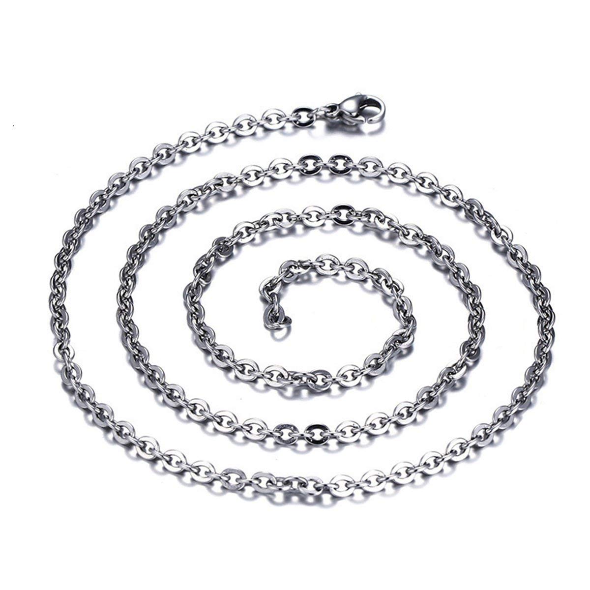 the jewelbox Zivom® Silver 316L Surgical Stainless Steel Necklace Chain for Men Women Boys Girls-picture-15