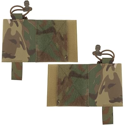 Cummerbund Side 5.56 Mag Holder Radio Pouch with Hook and Loop Tactical Magazine Expander Wing Holster for Chest Rig Vest 2 pcs