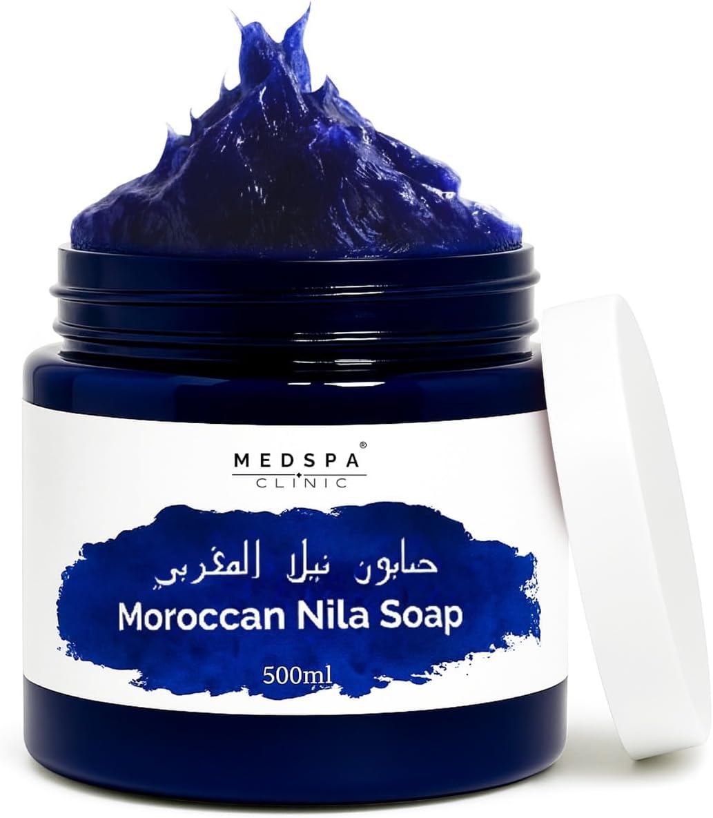 MEDSPA Moroccan Nila Soap,100% Natural Soap, Body Scrub, Purifying, Cleansing, Exfoliating for Hammam Ritual.500ml