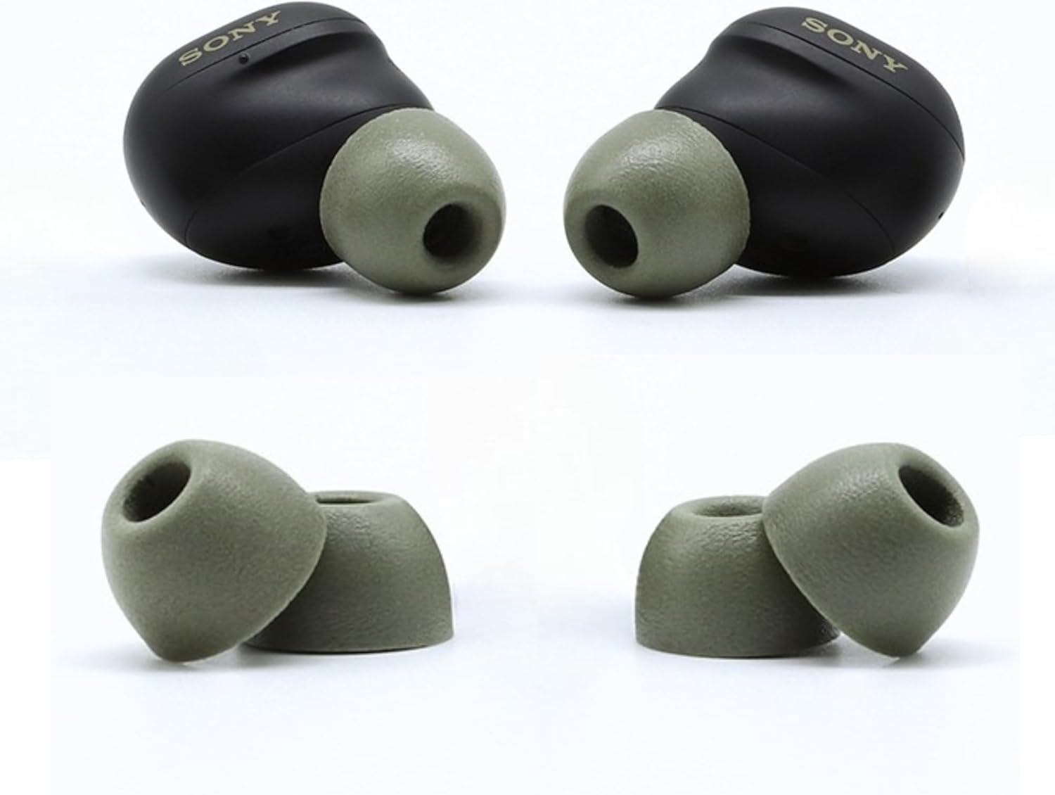 Comply Memory Foam Replacement Earbud Tips for Sony True Wireless Earbuds | Ultimate Comfort, Secure Fit, Superior Noise Isolation | Anti Slip, Prevent from Falling Out | Green, Medium (3 Pairs)