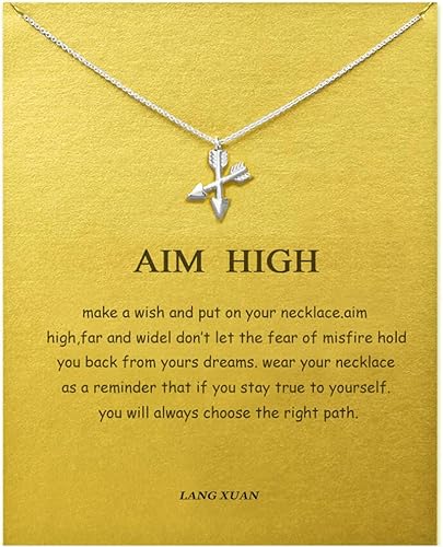 LANG XUAN - Collar con dije de brújula, estrella de mar de la amistad o elefante de la buena suerte, con tarjeta con mensaje para regalo.