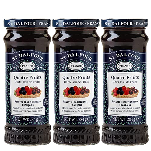 Kit 3x Geleia Francesa St. Dalfour 100% Frutas Quattre Fruits 284g