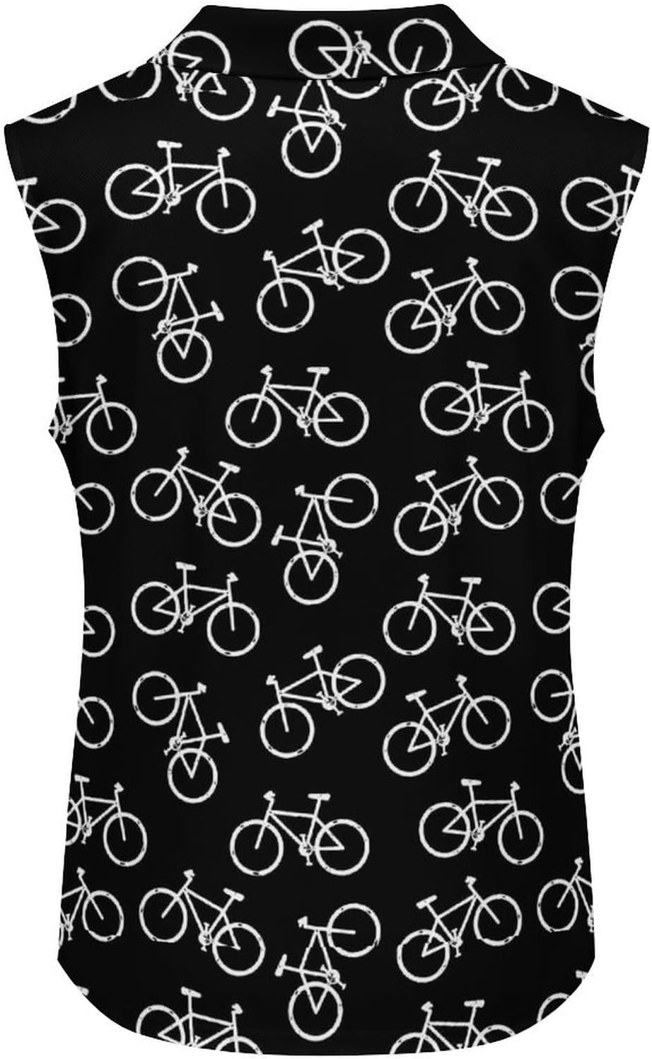 Mountain Bikes Bicycle Women's Printed Sleeveless Golf Polo Shirt Sport Tank Top