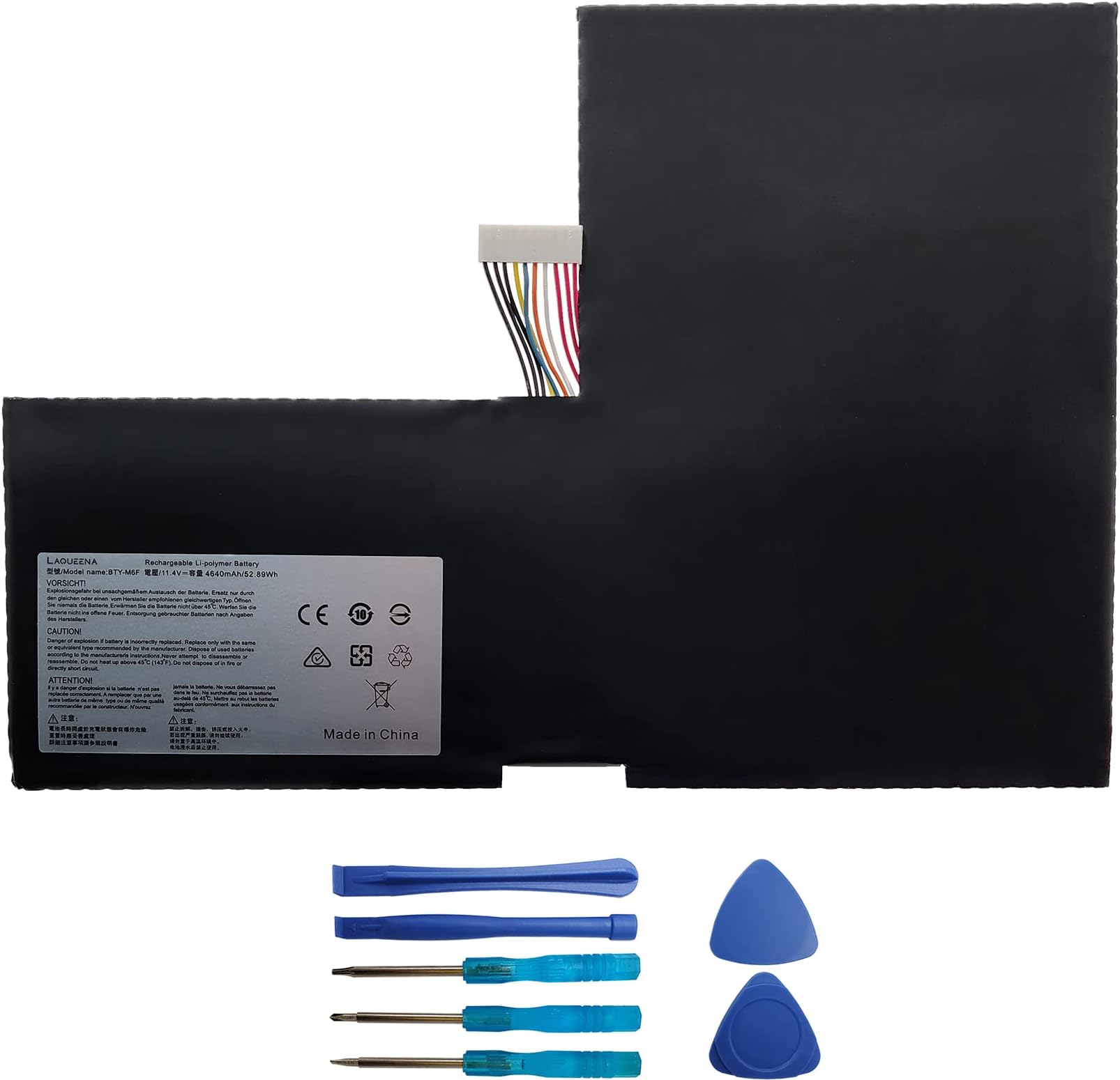 BTY-M6F Laptop Battery Compatible with MSI GS60 2PC 2PE 2PL 2QD 2QC 2QE 6QC 6QE PX60 Series MS-16H2 11.4V 52.89Wh 3-Cell