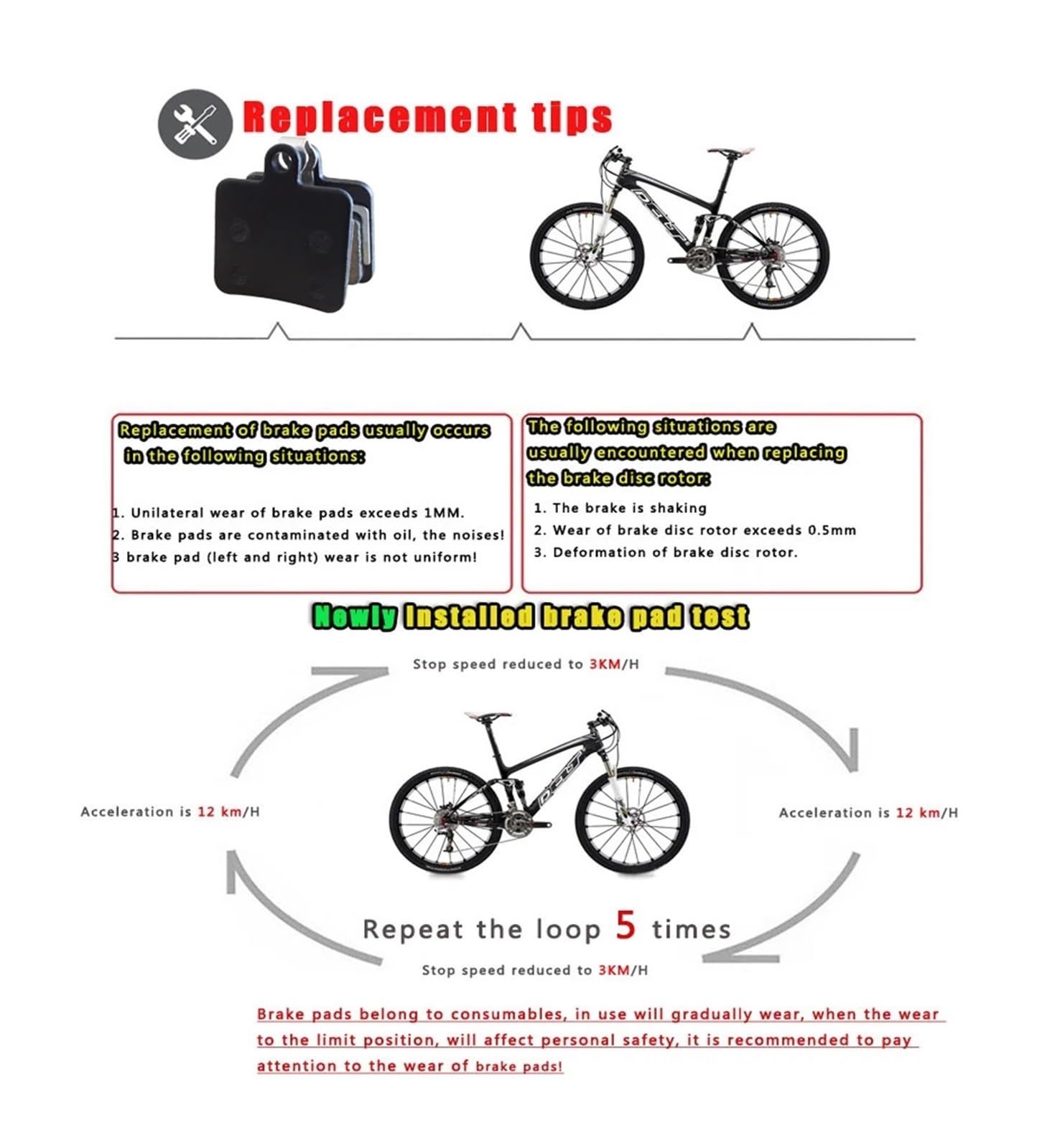 Fahrradbremsbeläge 5 Paar Fahrrad-Scheibenbremsbeläge, for Hope, Mono, Tech, X2, DA3, DA5, Semi-Metallic, MTB, E-Bike, Radfahren, Berg, Fahrrad, Bremssattel, Teil