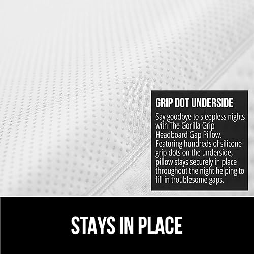 Miniatura 4 de GORILLA GRIP Almohada de cuña de cama pendiente de patente, diseño de EE. UU., cómodas almohadas de espuma de alta densidad de apoyo, se mantienen