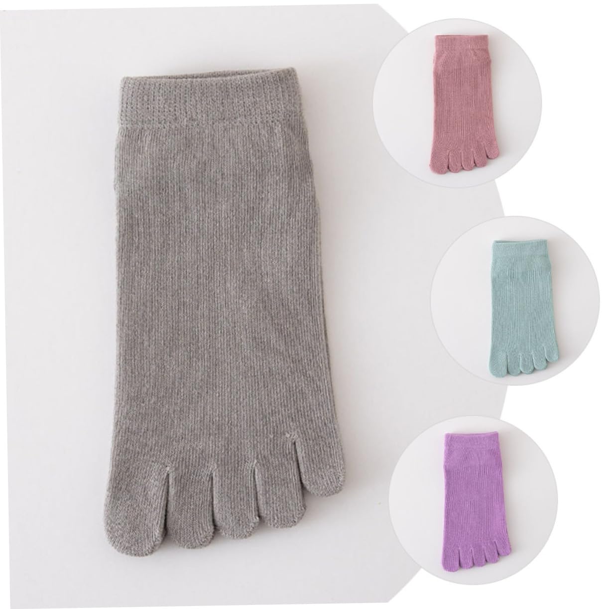 PACKOVE 3 Series Calcetines De Punta Calcetines De Mujer Cortar Mujer Invisibles De Cinco Dedos Bajo De Algodón Para Mujeres Cortos 4 Pares*3