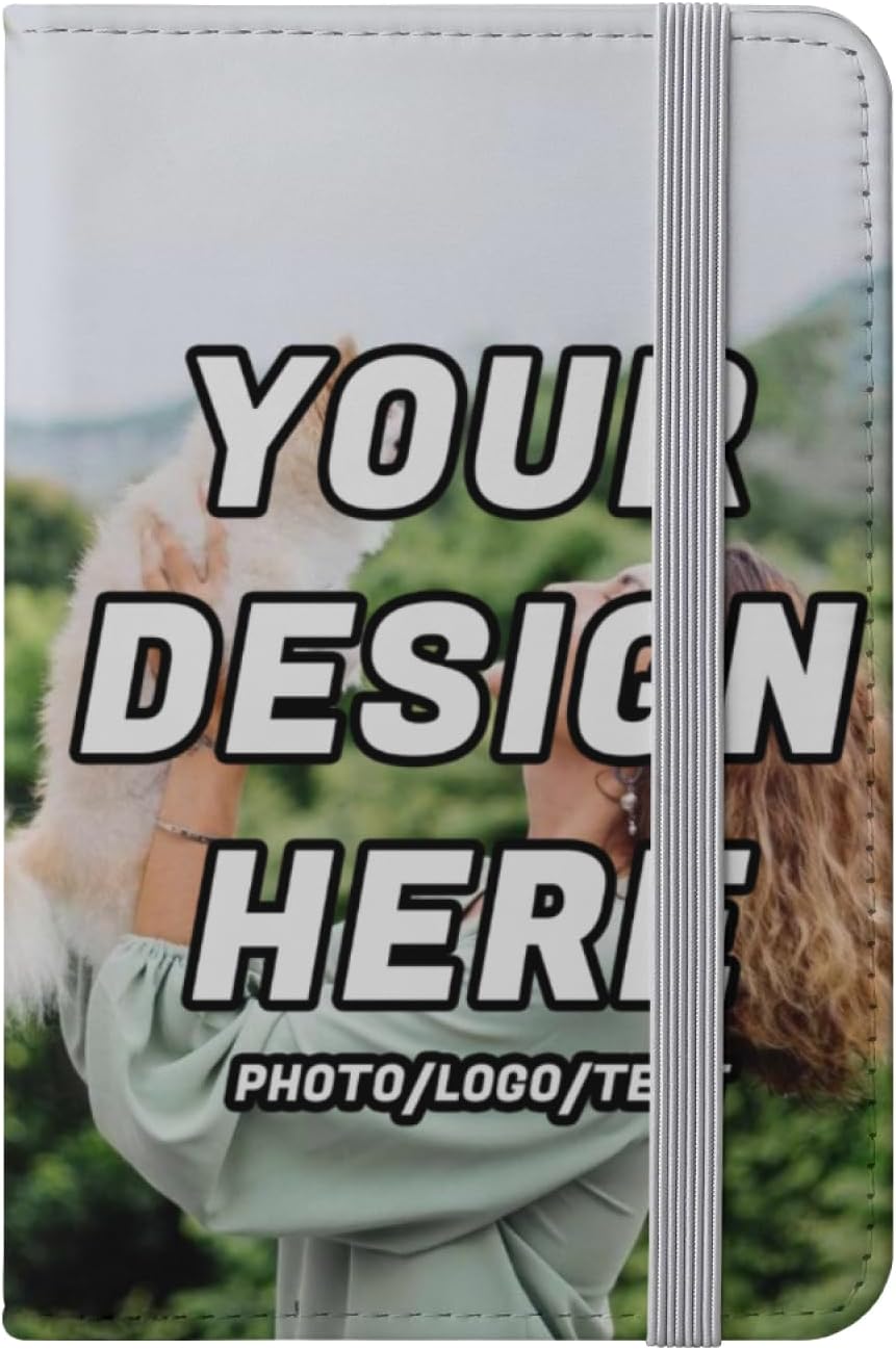 Personalized Passport Holder for Travel,Custom Passport cover with Photo Name Logo Customized Passport Holder Gift for Women