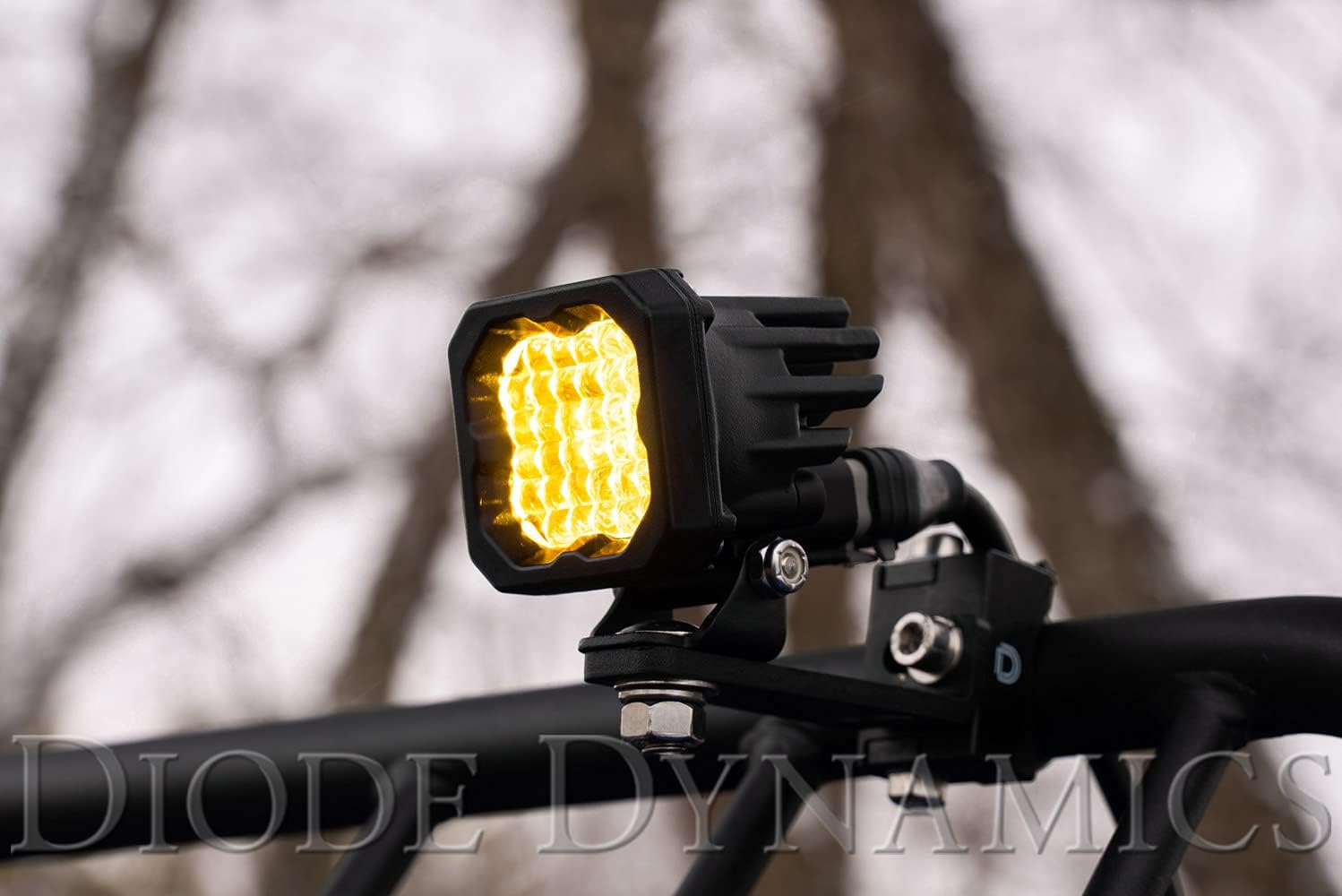 Diode Dynamics SSC1 LED Pod mounted on a vehicle's roof rack