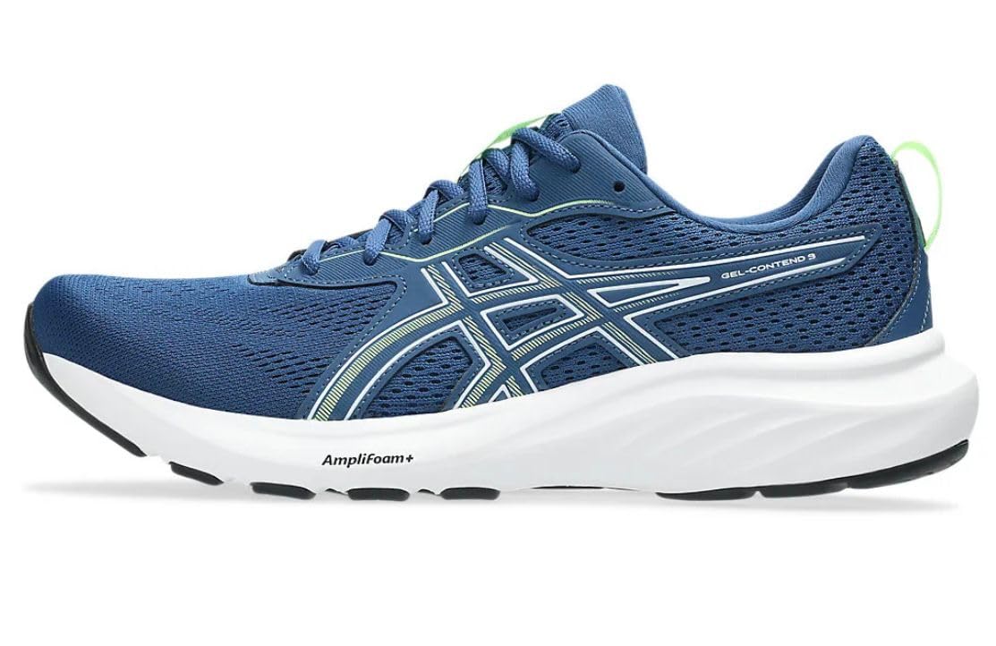 ASICS Mens Gel-Contend 9 Twilight Blue/Illuminate Green Running Shoes - 11 UK (1011C123.403)