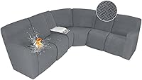 Vista 29 de ALIECOM Fundas 100% impermeables para sofá seccional reclinable en forma de L, fundas elásticas para esquinas de sofá reclinable seccional, funda