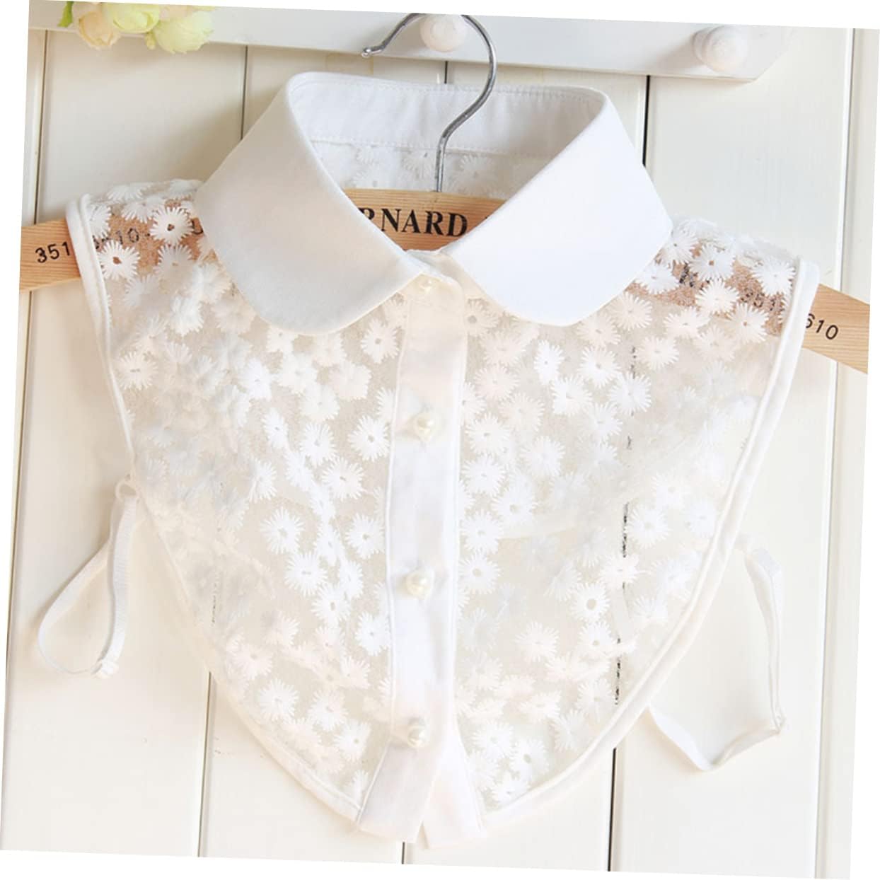 Women's Floral Detachable Cotton Lace Fake Collar for Party Wear