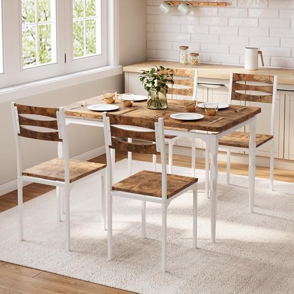 Industrial Farmhouse Set with Spiral Legs