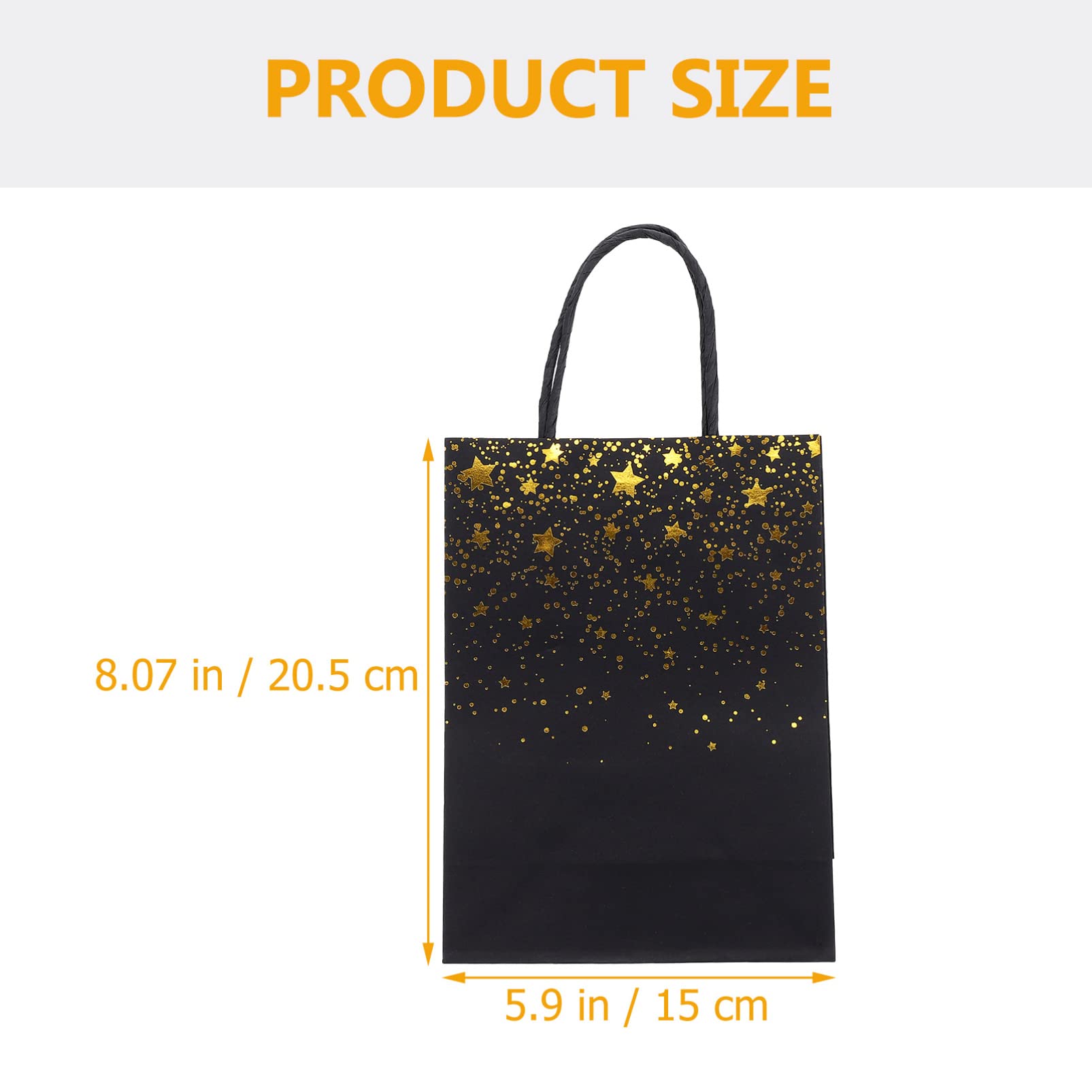 minkissy 40stücke Sternenbedruckte Geschenktüten Für Abschlusspartys Schwarze Papiertüten Mit Goldprägung Für Geburtstagsfeiern Und Besondere Anlässe