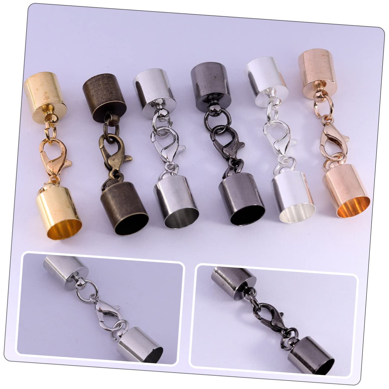 NUOBESTY 300piezas Accesorios Para Bisutería Cierres De Langosta Metálicos Para Collares y Pulseras
