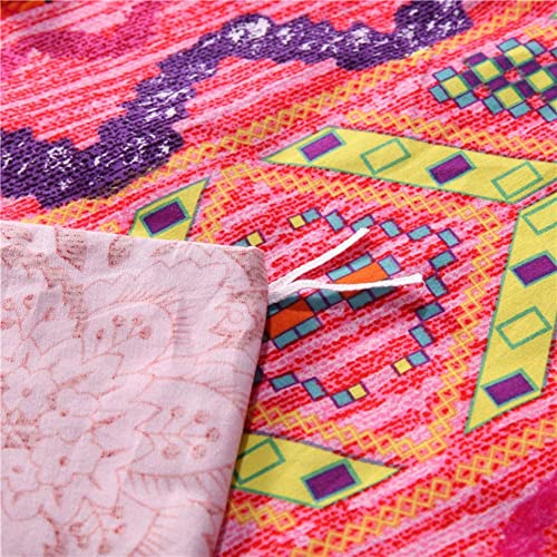 Boho Duvet Cover King, Microfiber 3 Pieces King Boho Bedding Set, 1 Duvet Cover +2 Pillowcases, Colorful Boho Bohemia Printed Design Duvet Cover, With Zipper Closure, Durable Easy Care (No Comforter) #TOP3