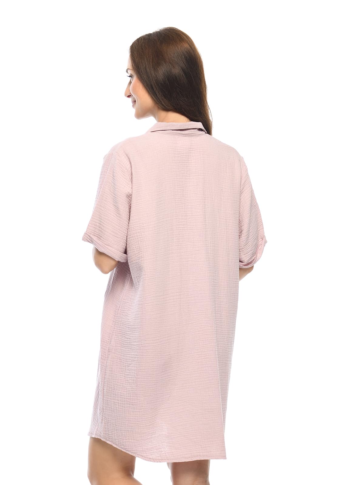 MijaCulture 2 w 1 Muslin koszula nocna do karmienia i ciążowa koszula nocna M023 Hazel