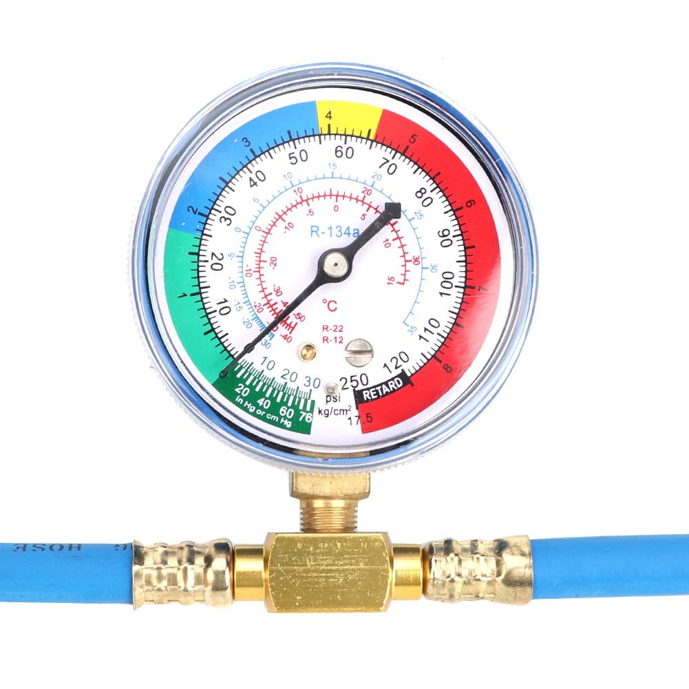 Acouto Refrigerant Gauge Hose, Universal R134A Recharge Measuring Hose Can Tap Gauge Refrigerant Charging Pipe -30-250PSI : Automotive