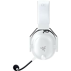 Razer BlackShark V2 Pro Wireless PlayStation Gaming Headset: 50mm Drivers - Super Wideband Mic - Noise Isolating Earcups - For PS5, Nintendo Switch 2, PC, Mac - Bluetooth, USB-C - 70hr Battery - White