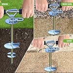 Dog Tie Out Stake,360° Swivel Dog Run Stake – 304 Stainless Steel Stake,Dog Runner for Yard,Use Any Dog Tie Out Cable or Yard Leash-Suitable for Large Dogs Up to 200 lbs-for Outdoor Camping