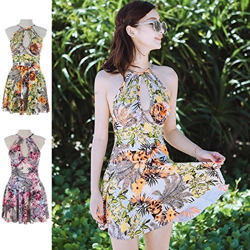 Amazon トロピカル柄ワンピース水着 水着 レディース ワンピース 花柄 ボタニカル 体型カバー ワイヤー レトロ かわいい 女性用 Xl ピンク ワンピース 通販
