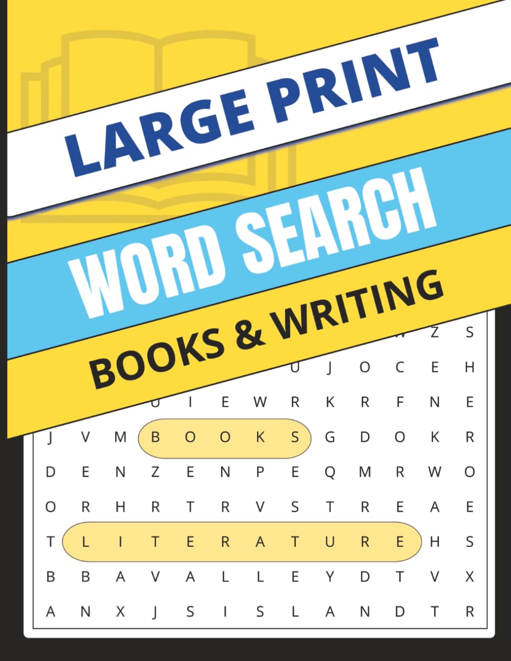 Books & Writing Word Search: Large Print Puzzles for Adults Who Love Reading, Language, and Wordplay
