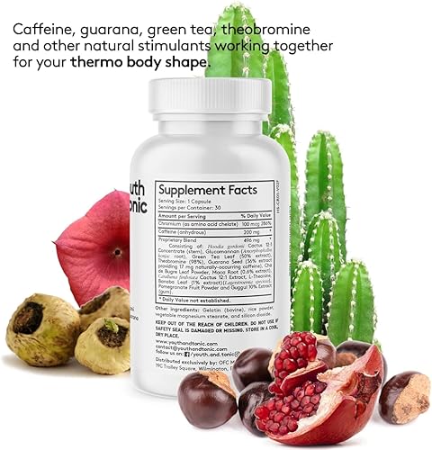 Miniatura 9 de Youth & Tonic Thermogenic Corti Thermo Shape 15 Day Colon Cleanser & ACV Detox  para desintoxicación de energía y metabolismo  90 pastillas