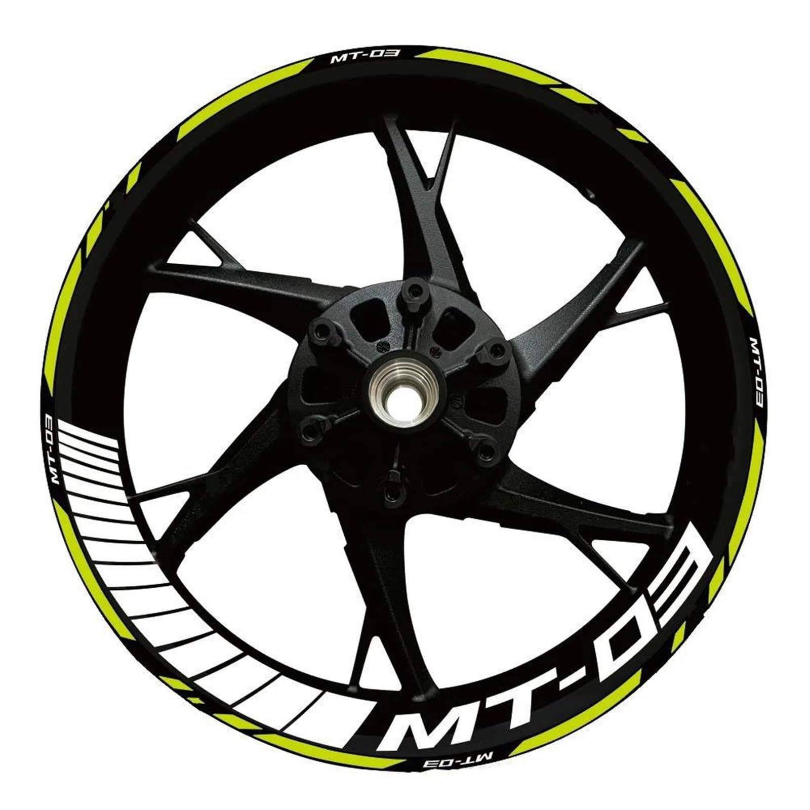 Piwine Style 6 Stickers Motorcycle Wheel Stickers Reflective Decorative Rim For Yamaha Mt-03 Mt 03 Mt03 2020-2022(Style 6)