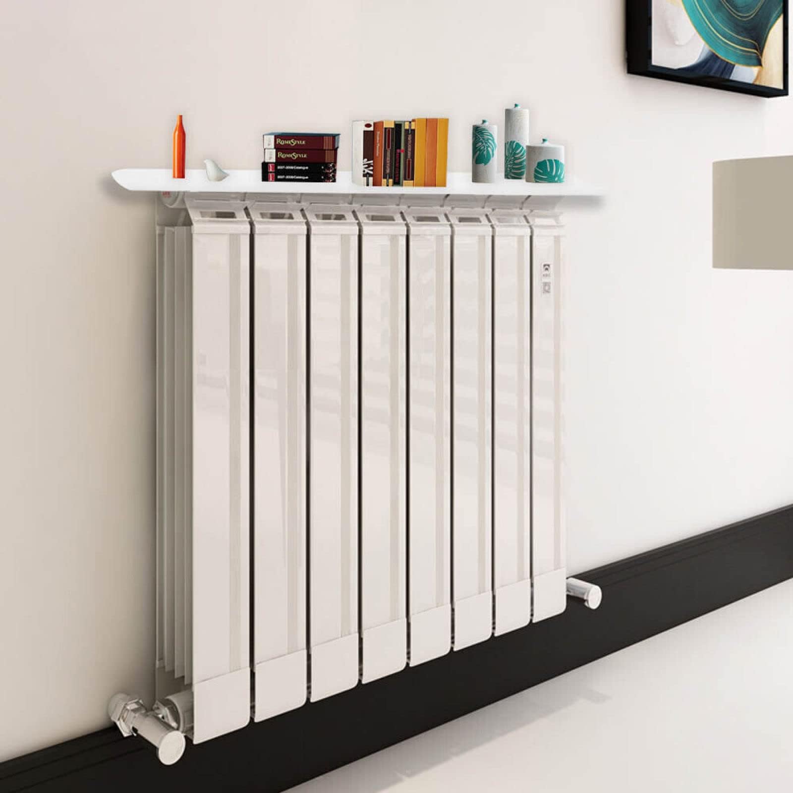 Radiator Rack Holdfiturn Radiator Shelf 120cm MDF Wooden Floating Shelf Cover Modern ...
