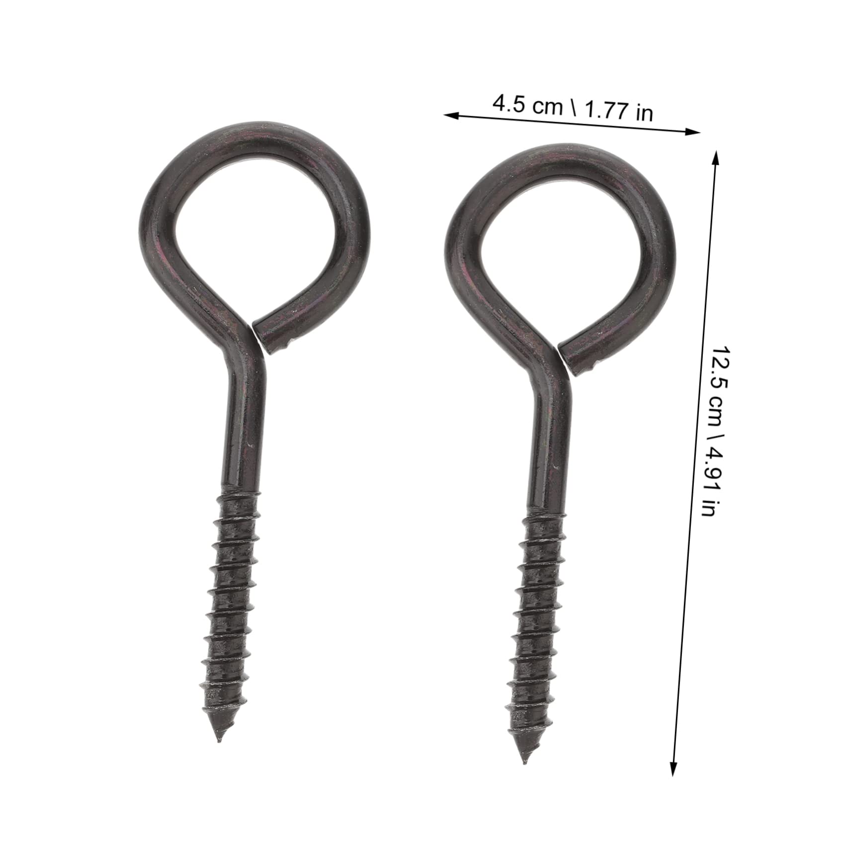 Alipis 5 Pack M10*125 Heavy Duty Metal Self-Tapping Screw Eye Screws for Wood for Cable Decorations Bird Cages