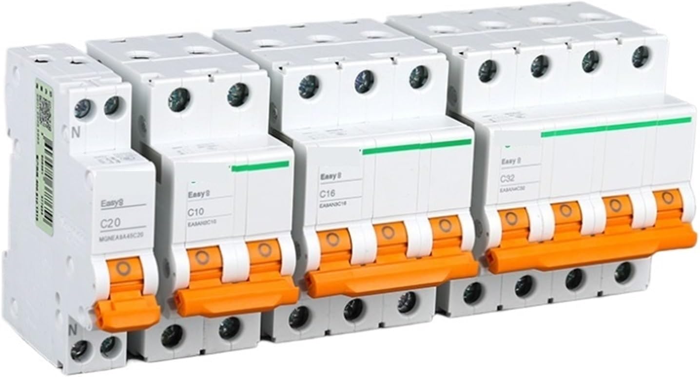 1pcs EA9 Air Switch 1P 2P 3P 4P Small Circuit Breaker Easy 9 Electric Brake Switch 6A 40A 50A 63A Household Circuit Breaker(2P,25A)