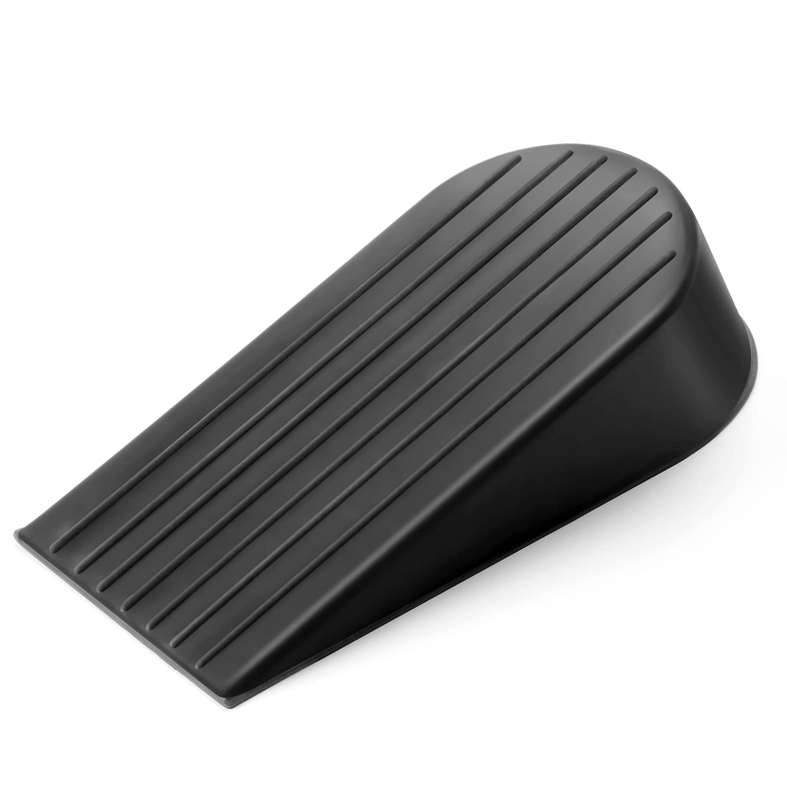 Crosize Black Extra Large Door Stopper, High 1.9 Inches Big Door Stop for Floor Rubber Doorstop
