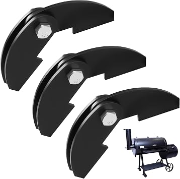 8 x 2 1/4" Large Heavy Duty BBQ Smoker Hinge, for Burn Shop BBQ Smoker,3 Pc | for 3/16" Plate Steel, Includes Bolts, Nuts & Washers for Easy Install, Supports Heavy Doors, Rust-resistant, Smooth Swing