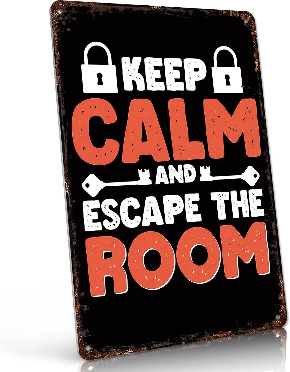 Keep Calm And Escape The Room Vintage Metal Sign 8 x 12 Inch