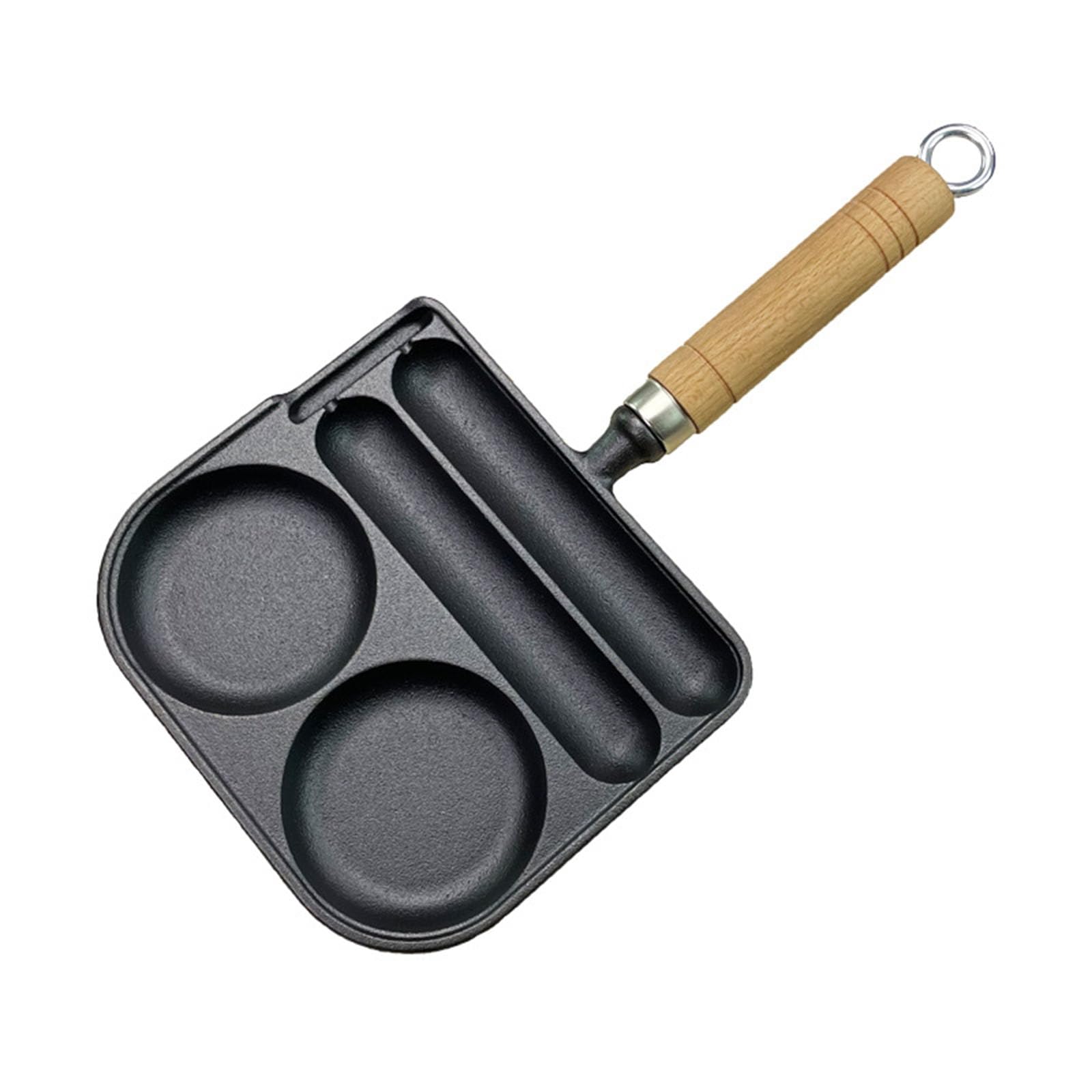 Poêle en fonte à 4 tasses pour œufs au plat et pancakes