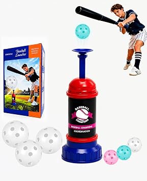 Baseball Pop-Up Batting Trainer, 40-Inch Launch, 6 Balls for Teens & Adults