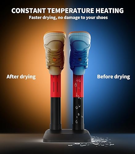 Miniatura 3 de NESOVI Secador de botas eléctrico mejorado Secadores silenciosos de zapatos con antiobstrucción Práctico secador de botas para botas de trabajo con