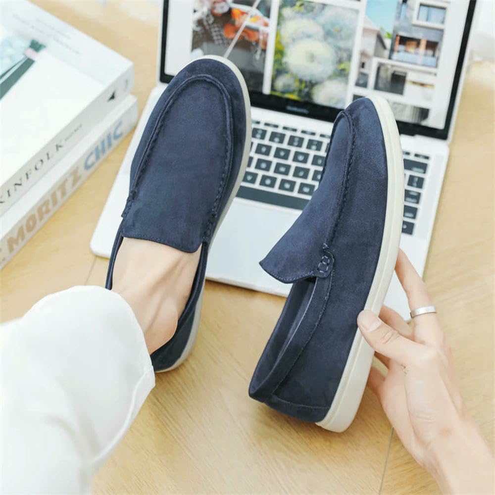 SLJYM Estate Mocassini Uomo Classico Slip-on Scarpe Casual Uomo Scarpe di Lusso Comfort Camoscio Uomo Zapatos de Hombre, Caffè B 2, 40 2/3 EU