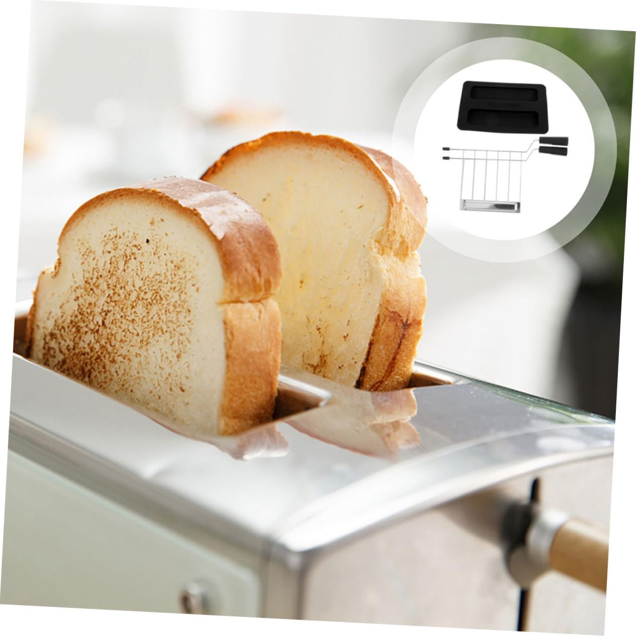 1set Breakfast Machine Cover for Toaster Dust Cover and Sandwich Clip Toast Rack Efficient Protective Kitchen Accessory for Clean Cooking Environment