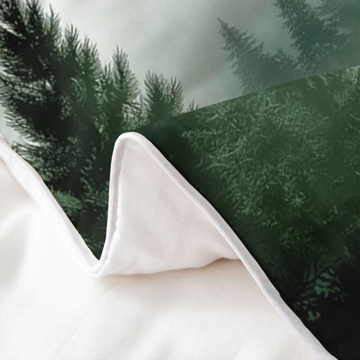 Homewish Wolf Smoky Mountain King pościel, dżungla, dzikie zwierzę, bawełniana poszewka na kołdrę, naturalny krajobraz, poszewka na kołdrę, rustykalne zestawy łóżek