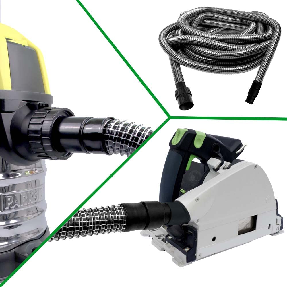 Premium Gewebeschlauch 4m für Industriesauger - Universeller 58mm Anschluss - Knickfest & robust