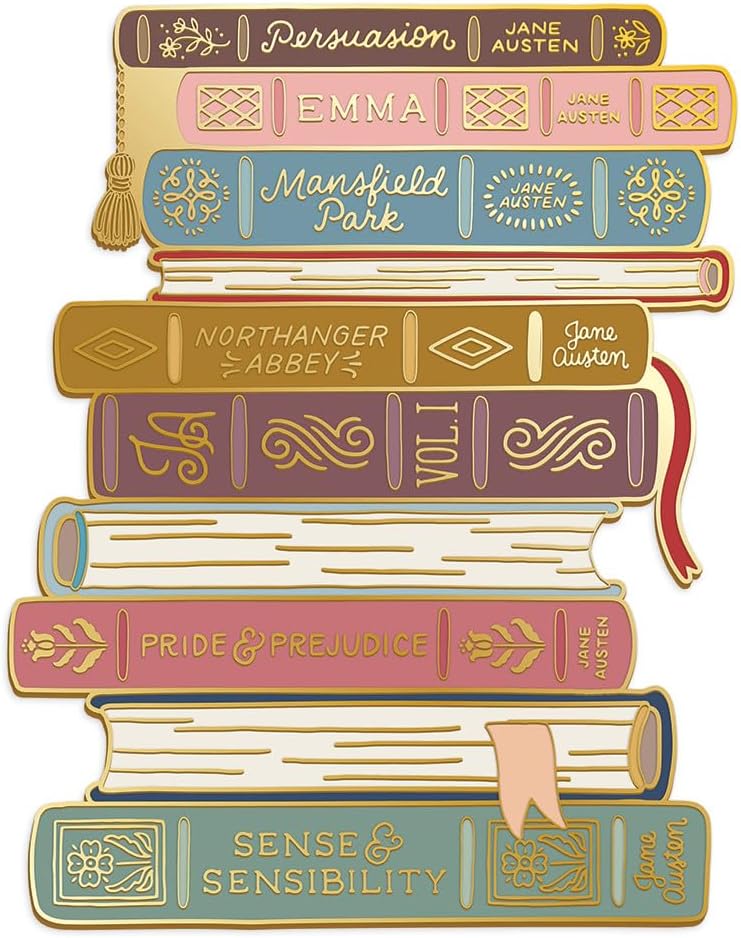 Jane Austen Stacked Books Needle Minder