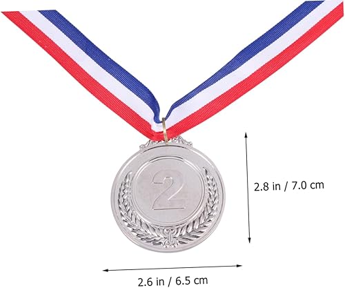 Miniatura 9 de BESPORTBLE Medalla de premio de metal 2pcs Medalla de concurso Medalla Deportes Medallas Número de trigo