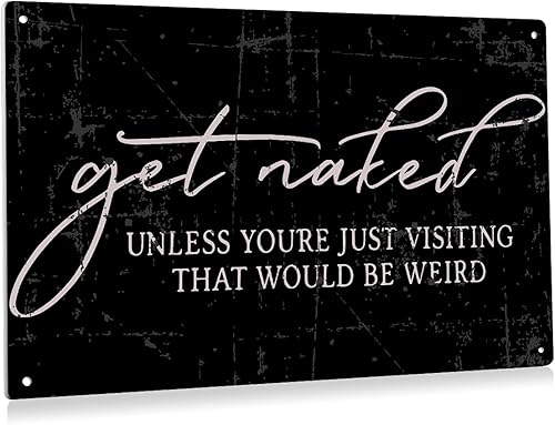 Miniatura 23 de BEASTZHENG Divertido letrero de metal con texto en inglés "Let That Go", diseño de calavera para baño, decoración de pared, con cita de baño, baño