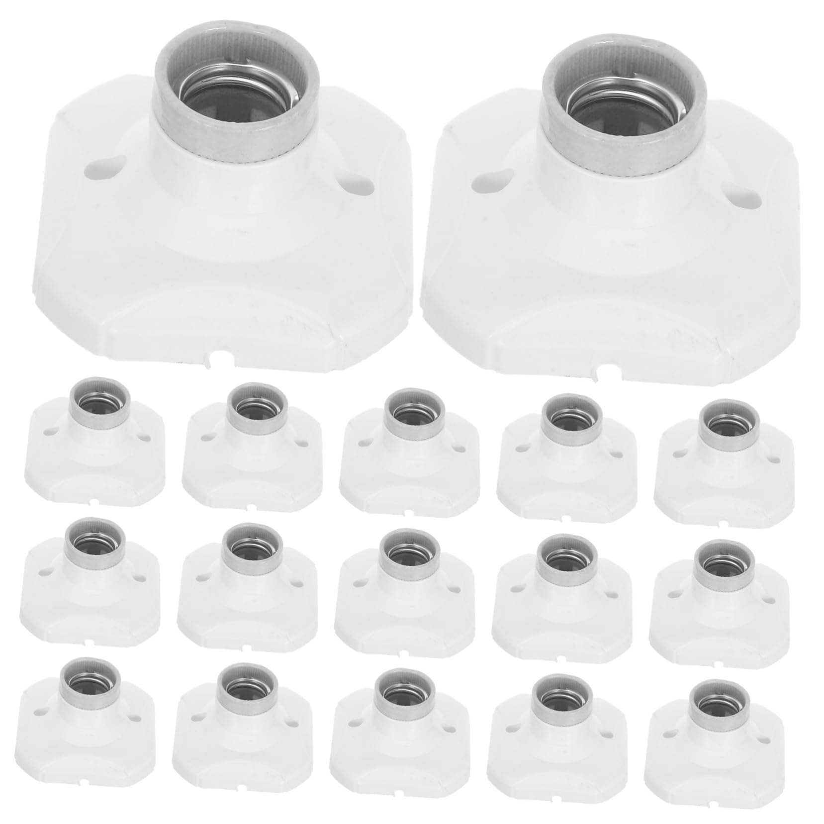 Gadpiparty Portalampada E27 in Ceramica Bianca 20 Pezzi, Base ad Alta Potenza 250 V Vite, Facile da Installare per Casa e Ambienti Commerciali
