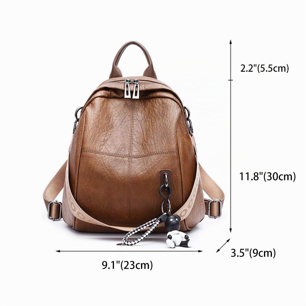 BUKESIYI Donna Borsa Zaino Elegante Zainetto Borse a Tracolla Zaini Antifurto Zainetti 2024 PU Pelle IT78302 Marrone