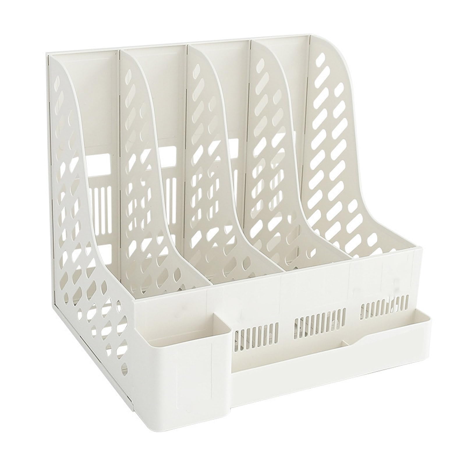 Glifora Cute Desktop File Organiser for Students - Foldable Book Holder, Bookend Shelf for Documents, Stationery and Pen Holder, School Supplies