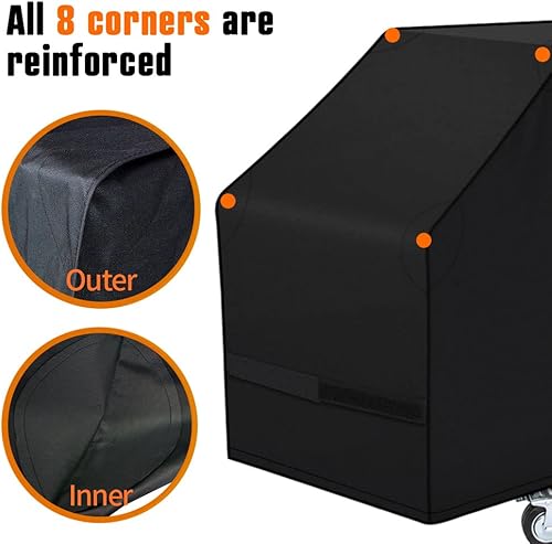 Miniatura 32 de iCOVER - Funda para parrilla de 60 pulgadas para parrilla al aire libre, anti-UV y resistente a la decoloración, fundas impermeables para parrilla