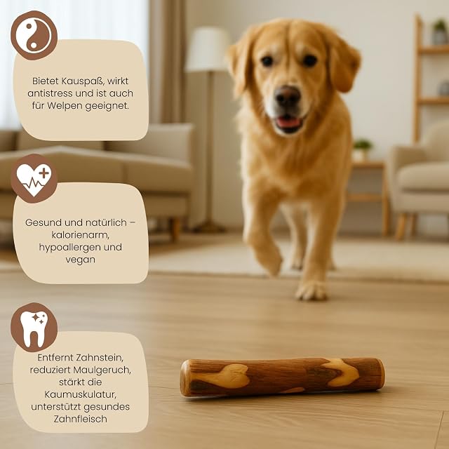 Foto 2 de 8 de PetLove Madera masticable para perros de madera de olivo con aceite de salmón M (141-260 g)