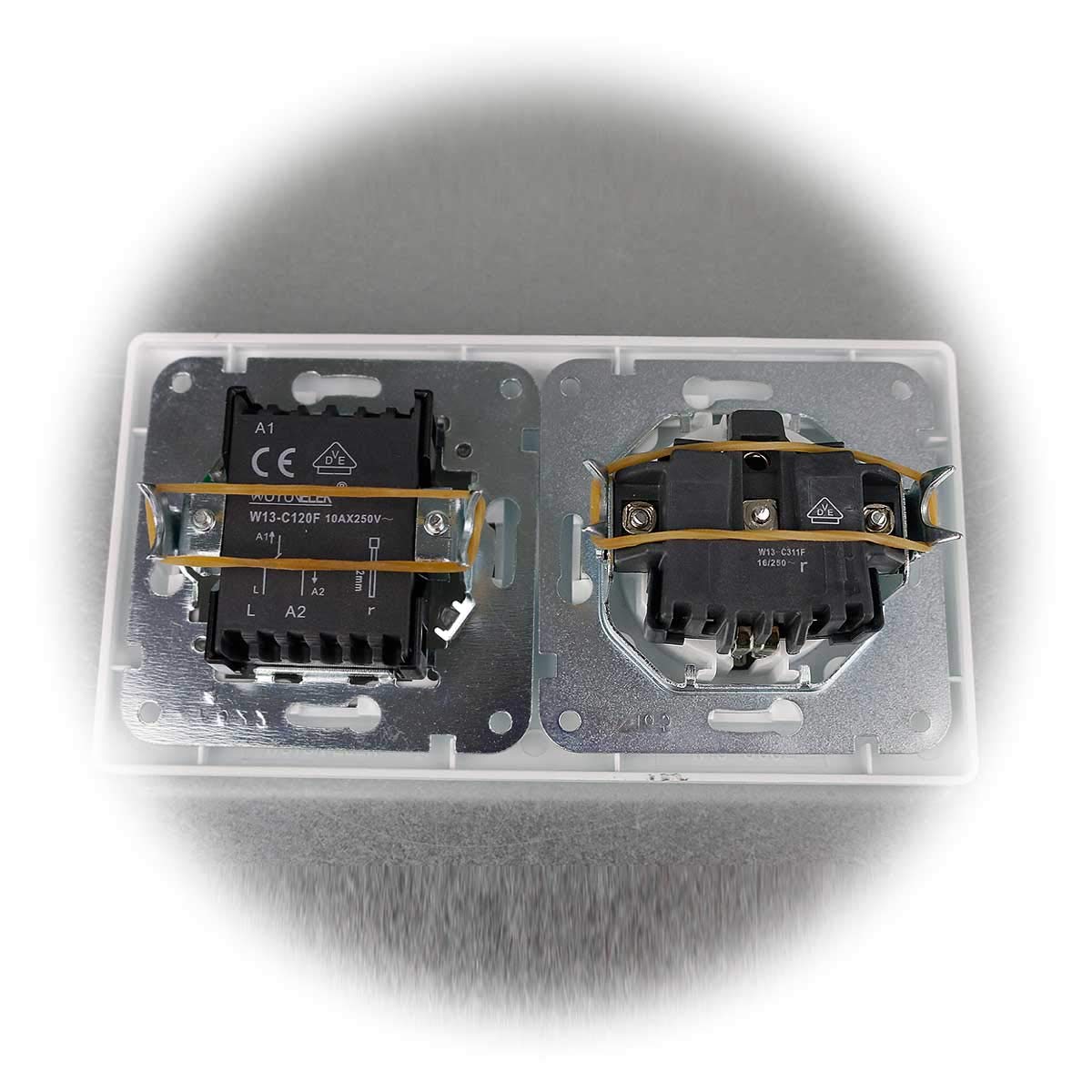 Scatola Bticino MatixGO 2 Moduli IP40 Con Interruttore E Falso Polo Bianco 28402W1 - Foto 6